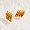 EVRY JEWELS WATERPROOF Gold or Silver Plated Old Hollywood Earrings - 3 of 3