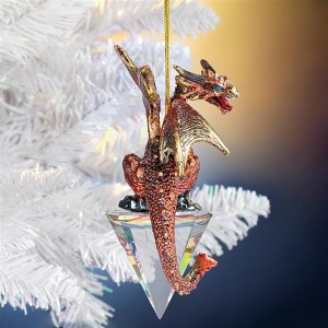 Design Toscano Diamond Dragon 2019 Gothic Holiday Ornament - 1 of 2