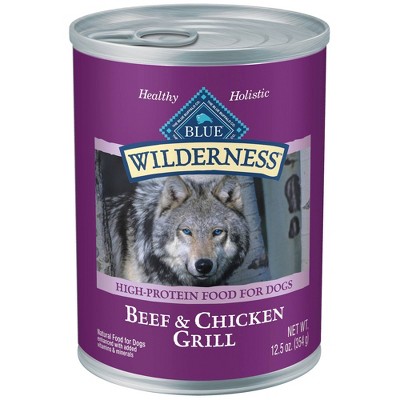 Blue Buffalo Wilderness High Protein Natural Adult Wet Dog Food With Beef Chicken Grill 12.5oz Target