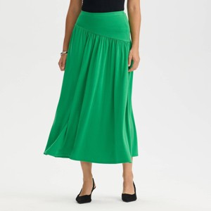 Women's Ruched Midi A-Line Skirt - A New Day™ - 1 of 3