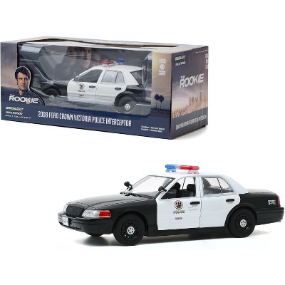 2008 Ford Crown Victoria Police Interceptor White & Black Police Car "LAPD" "The Rookie" (2018) TV Series 1/24 Diecast Model by Greenlight