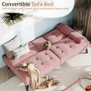 Celebalcony 64.2" Convertible Futon Upholstered Sofa Bed - 2 of 4
