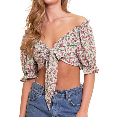 Women's Sweet Talk Floral Crop Top - BETTER BE