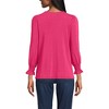 Lands' End Women's 3/4 Sleeve Lightweight Jersey Button Front Top - 2 of 3