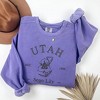 Simply Sage Market Women's  Garment Dyed Graphic Sweatshirt Embroidered Utah Sego Flower - 2 of 4