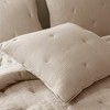 Andre cotton gauze embroidered Euro Sham - 26x26 - Taupe - 3 of 4