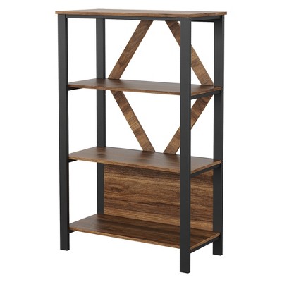 1 PB Iron Strip Light Bookshelf with Illuminated Back Panel, Durable Metal Frame, Modern Design, and Energy-Efficient Lighting