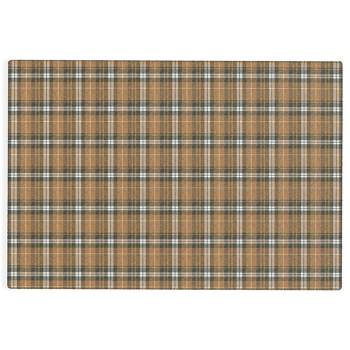 Little Arrow Design Co fall plaid brown olive Rug - Deny Designs