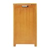 Oceanstar Natural Finished Rectangular Laundry Wood Hamper with Interior Bag - 4 of 4