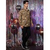 Lars Amadeus Men's Animal Print Button Down Long Sleeves Party Vintage Shirts - 4 of 4