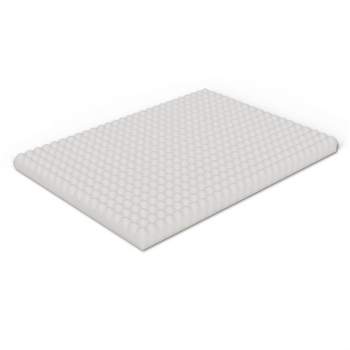 Continental Sleep, 1-Inch Foam Topper Convoluted Egg Shell Breathable, Adds  Comfort to Mattress, Twin