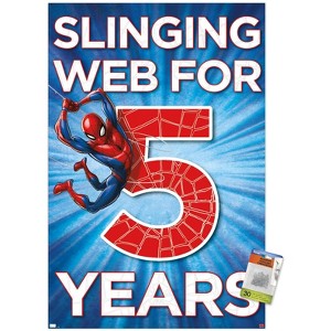 Trends International Marvel Spider-Man - Happy 5th Birthday Unframed Wall Poster Prints - 1 of 4