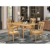 HomeStock 5-Pc Natural Oak Finish Solid Wood Top-Dining Room Set with Dropleaf-Seats 4 - 2 of 4