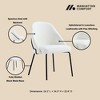 Sapphtopaz Modern Dining Chair with Curved Barrel Backrest PU Upholstered Living Room Chairs with Steel Legs Kitchen Chair for Dining Room - 2 of 4