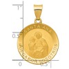 Black Bow Jewelry 14k Yellow Gold Hollow Santa Ana Medal Pendant, 19mm (3/4 Inch) - 4 of 4
