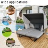 Whisen Outdoor Patio Daybed Rattan Daybed Outdoor Sunbed with Detachable Pillows - 4 of 4
