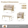 Outdoor Patio Furniture Set All Weather Wicker Conversation Set - 4 of 4