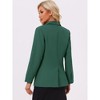 Allegra K Women's Bussiness Work Office One Button Open Front Blazer - 3 of 4