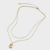 14K Gold Dipped Cubic Zirconia Duo Initial Multi-Strand Necklace - A New Day™ Gold - 2 of 4