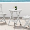 WestinTrends Malibu HDPE Outdoor 24.5 Inch Round Portable Folding Patio Dining Table - 2 of 4