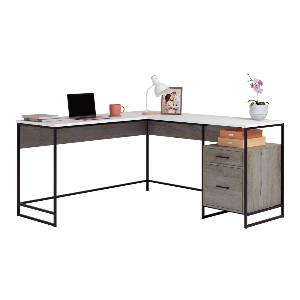 Photos - Office Desk Sauder Tremont Row L Desk Mystic Oak 