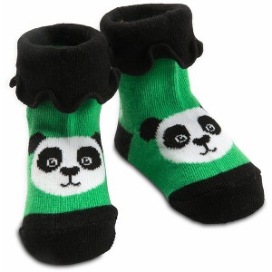 Pavilion Gift Company - Bamboo Green Panda - 0-12 Sock - Socks - 1 of 4