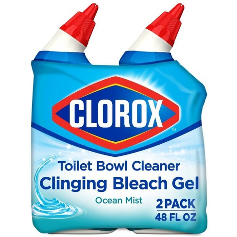 Clorox Ocean Mist Toilet Bowl Cleaner Clinging Bleach Gel - 48 Fl Oz/2ct :  Target