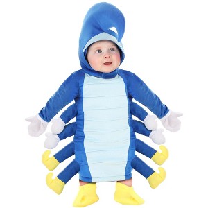 HalloweenCostumes.com Blue Caterpillar Infant Costume | Perfect for Halloween Dress Up and Playtime - 1 of 2