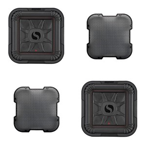 Kicker (2) 46L7T102 L7T L7-Thin 10" Subwoofer, Dual Voice Coil, 2-Ohm & 52GL710 Grill Bundle - 1 of 4