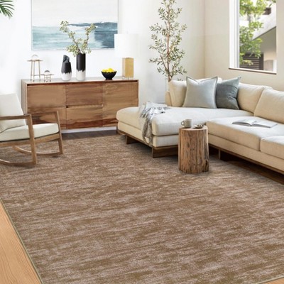 Washable Modern Solid Rug Non Slip Low Pile Rug Soft Contemporary Throw Floor Cover Foldable Indoor Carpet for Living Room Bedroom Playroom Nursery