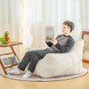 Gulches Bean Bag Chair for Adults with Armrests, Oversized Beige Comfy Lounge Chair, Fluffy Floor Sofa for Living Room Bedroom - 2 of 4