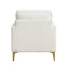 Sapphtopaz 1pc Accent Chair Chenille Upholstery Metal Legs Lounge Chair Living Room Chair Comfy Chair Arm Chair Furniture for Living Room - 3 of 4