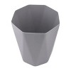Racxily 4Pack 5 Gallon Trash Can, Plastic Office Trash Can, Geometric Silver - 3 of 3