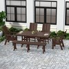 WestinTrends 6 Piece Outdoor Patio Dining Table and Armchair Dining Bench Set - 2 of 3