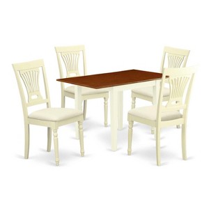 5-Piece Buttermilk and Cherry Solid Wood Top - Dining Room Set - Seats 4 - 1 of 4