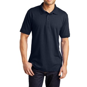 Mafoose Men's Short Sleeve Casual Tall Core Blend Jersey Knit Polo T-shirt - 1 of 4