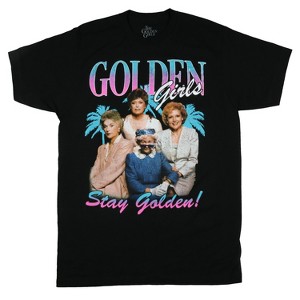 Seven Times Six Golden Girls T-Shirt Stay Golden Distressed Photo Design Tee - 1 of 4