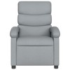 vidaXL Massage Recliner Chair Light Gray Fabric - 4 of 4