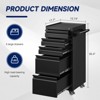 Mlezan 5-Drawer Tool Cabinet: Rolling on Wheels, Locking Keys, Heavy-Duty Metal Storage for Garage, Warehouse, or Workshop. Durable and Mobile. - 3 of 4