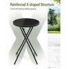 23 Inch Round Bistro Table with Tempered Glass Tabletop - 2 of 4