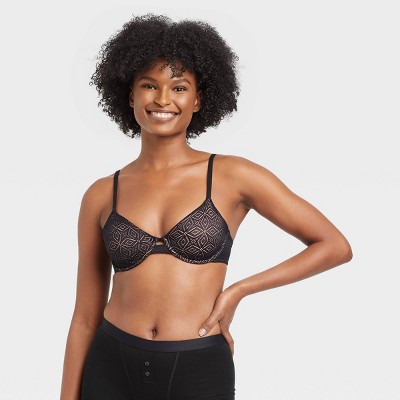 Women's Unlined Molded Lace Bra - Auden™ Black 32b : Target