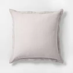 26"x26" Cotton & Linen Blend Euro Pillow Taupe - Hearth & Hand™ with Magnolia