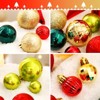 Aoibox 52 Pack Christmas Ornaments Set Red Green Gold Shatterproof Tree Baubles with Star Topper for Tree Home Office Party Decor - 2 of 4