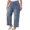 Agnes Orinda Women's Plus Size Casual Stretch Washed Pockets Wide Leg Palazzo Denim Jeans - 2 of 4