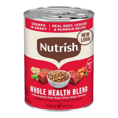 Nutrish Chunks in Gravy Beef & Vegetable Wet Dog Food - 13oz