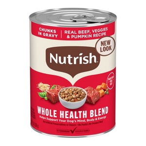 Nutrish Chunks in Gravy Beef & Vegetable Wet Dog Food - 13oz - 1 of 4