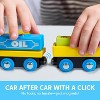 Joyfy Montessori Wooden Train Toy Set for Kids, 12PCS Magnetic Train Cars STEM Educational Toy Xmas Birthday Gift for Boys & Girls Ages 2-8 Years - 2 of 4