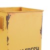 Distressed Yellow "Farm Fresh" Decorative Metal Planter Storage Tin - Foreside Home & Garden - 4 of 4