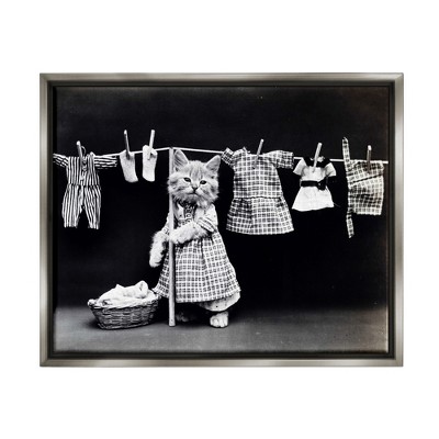 Stupell Industries Kitten Does The Laundry