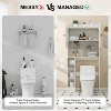 MUUEGM Over The Toilet Storage Cabinet, Farmhouse Bathroom Space-Saving Organizer with Toilet Paper Holder & Adjustable Shelf - 4 of 4